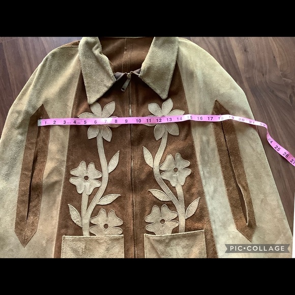 Vintage Suede Cape Woodstock Vibes 🌺 on Trend 🔥 - Picture 6 of 7